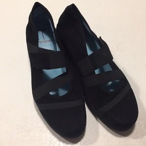 Thierry Rabotin Black Soft Suede Elastic Shoes